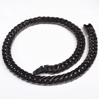 15mm New Arrive Black Color Stainless Steel Double Link Cuba Chain Necklace 18"-40"
15mm New Arrive Black Color Stainless Steel Double Link Cuba Chain Necklace 18"-40"
