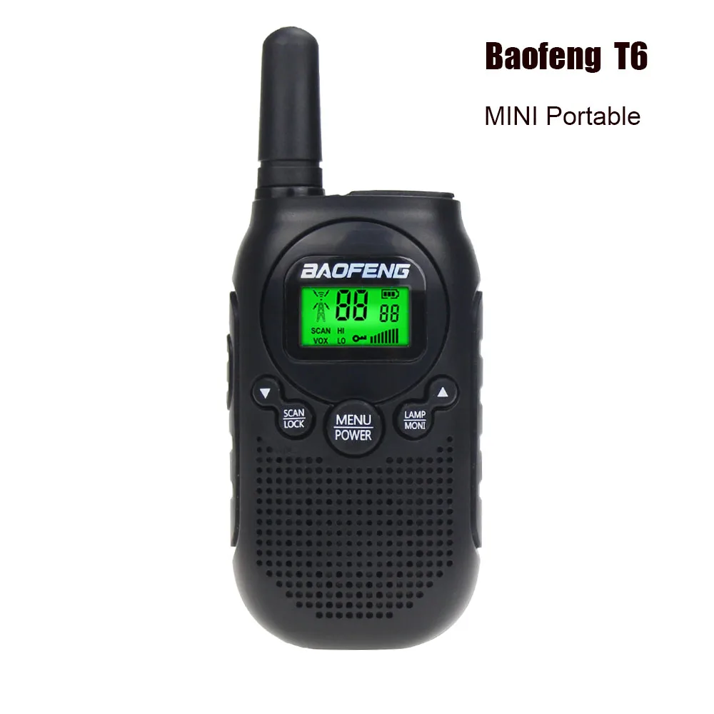 Baofeng BF-T6 Kids Walkie Talkie Mini Portable Two Way Radio 0.5W FRS PMR Handheld Interphone Ham Radio Transceiver comunicador
Baofeng BF-T6 Kids Walkie Talkie Mini Portable Two Way Radio 0.5W FRS PMR Handheld Interphone Ham Radio Transceiver comunicador