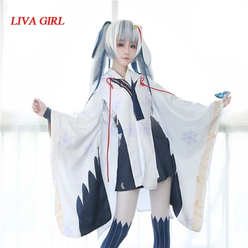 2019 snow Hatsune COS clothing vocaloid miku snow witch kimono cosplay costume female
2019 snow Hatsune COS clothing vocaloid miku snow witch kimono cosplay costume female