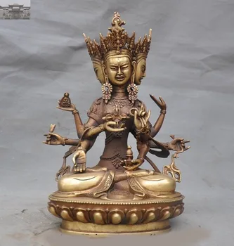 christmas Tibet Buddhism fane Brass 3 Head 8 Arms Namgyalma & Ushnishavijaya Buddha Statue New Year
christmas Tibet Buddhism fane Brass 3 Head 8 Arms Namgyalma & Ushnishavijaya Buddha Statue New Year