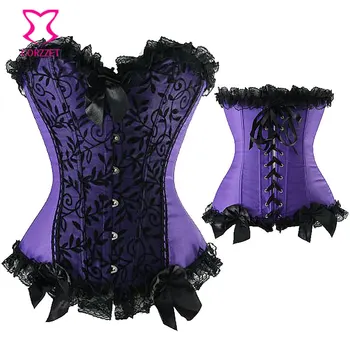 S-6XL Plus Size Corsets and Bustiers Corsette Women Gothic Corset Sexy Overbust Espartilhos E Corpetes Purple/Green/Black Satin
S-6XL Plus Size Corsets and Bustiers Corsette Women Gothic Corset Sexy Overbust Espartilhos E Corpetes Purple/Green/Black Satin