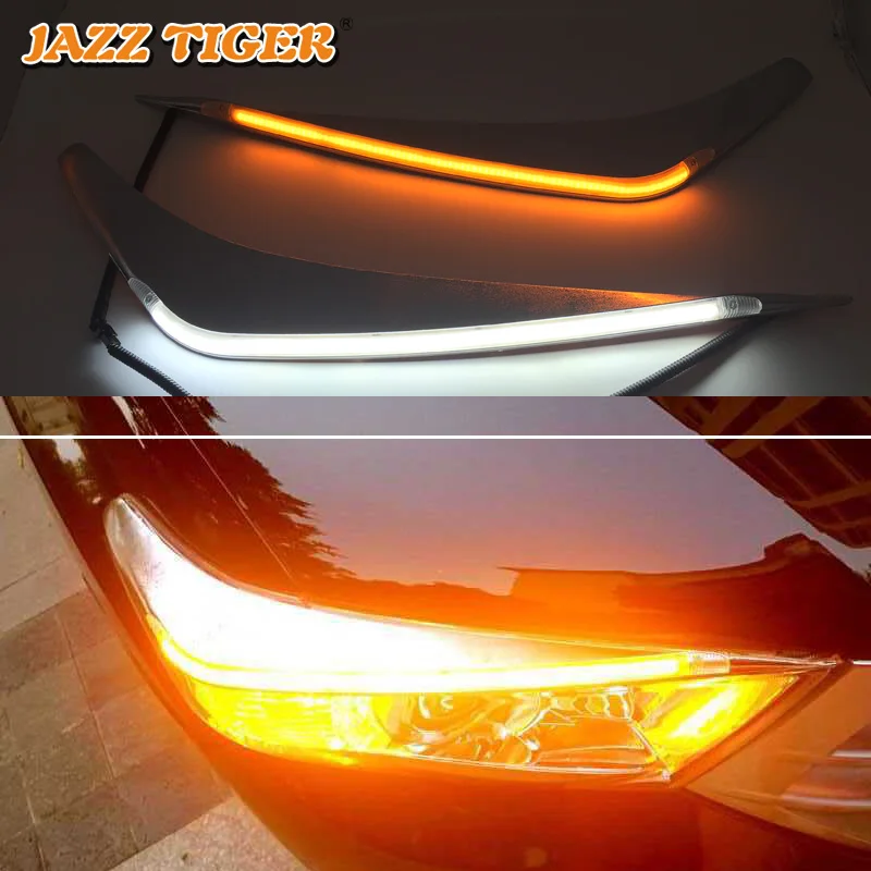 JAZZ TIGER 2PCS Car Headlight Decoration Yellow Turn Signal 12V DRL LED Daytime Running Light For Toyota Highlander 2012 - 2014
JAZZ TIGER 2PCS Car Headlight Decoration Yellow Turn Signal 12V DRL LED Daytime Running Light For Toyota Highlander 2012 - 2014