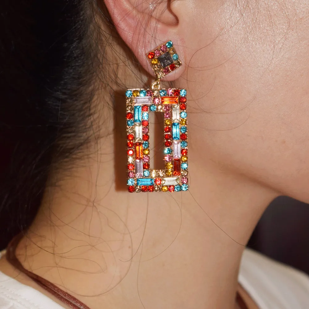 Multicolors Resin Rhinestone Gems Square Pendant Dangle Earrings For Women Accessories Fashion Statement Earring New Arrival
Multicolors Resin Rhinestone Gems Square Pendant Dangle Earrings For Women Accessories Fashion Statement Earring New Arrival