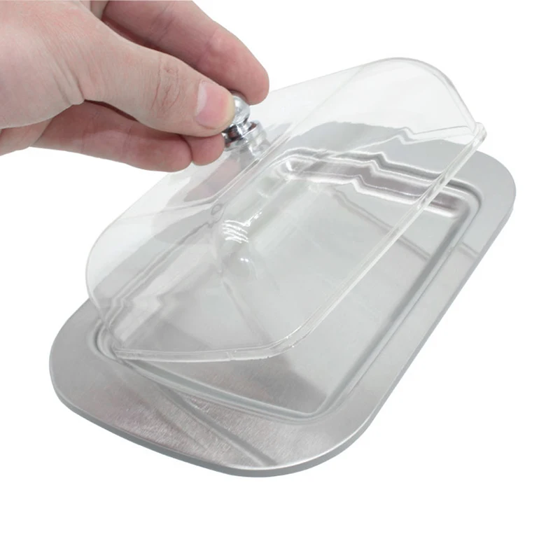 1Set Top Stainless Steel Butter Dishwasher Container Cheese Server Storage Storage Tray with Transparent Acrylic Easy Cover VE
1Set Top Stainless Steel Butter Dishwasher Container Cheese Server Storage Storage Tray with Transparent Acrylic Easy Cover VE