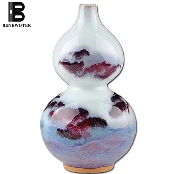 BENEWOTER Jingdezhen Ceramic Porcelain Natural Kiln Auspicious Clouds Gourd Bottle Tabletop Flower Vase Home Decor Ornament
BENEWOTER Jingdezhen Ceramic Porcelain Natural Kiln Auspicious Clouds Gourd Bottle Tabletop Flower Vase Home Decor Ornament