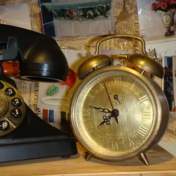 Copper Machine Retro Alarm Clock In Europe and America Antique Clockwork Mechanical Alarm Clock Feng Shui Items european style
Copper Machine Retro Alarm Clock In Europe and America Antique Clockwork Mechanical Alarm Clock Feng Shui Items european style