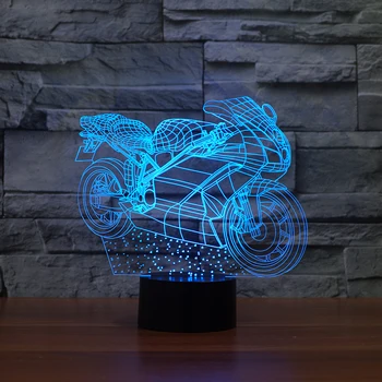 Motorcycle 3D LED Optical Illusion Lamps, Rquite 7 Color Change Touch Switch Art Sculpture Lights LED Desk Table Night Light Awe
Motorcycle 3D LED Optical Illusion Lamps, Rquite 7 Color Change Touch Switch Art Sculpture Lights LED Desk Table Night Light Awe
