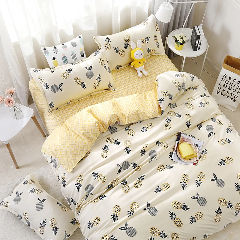 New Kawaii Style Yellow Jackfruit Pattern Bedding Set Bed Linings Duvet Cover Bed Sheet Pillowcases Cover Set
New Kawaii Style Yellow Jackfruit Pattern Bedding Set Bed Linings Duvet Cover Bed Sheet Pillowcases Cover Set