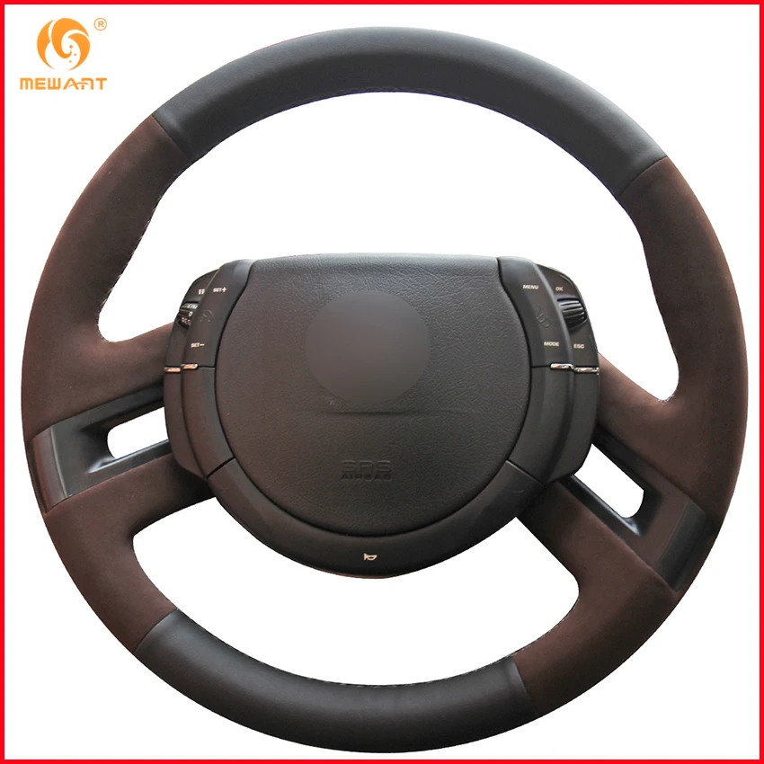 MEWANT Black Genuine Leather Coffee Suede Car Steering Wheel Cover for Citroen C4 Picasso 2007-2013 Interior Accessories Parts
MEWANT Black Genuine Leather Coffee Suede Car Steering Wheel Cover for Citroen C4 Picasso 2007-2013 Interior Accessories Parts