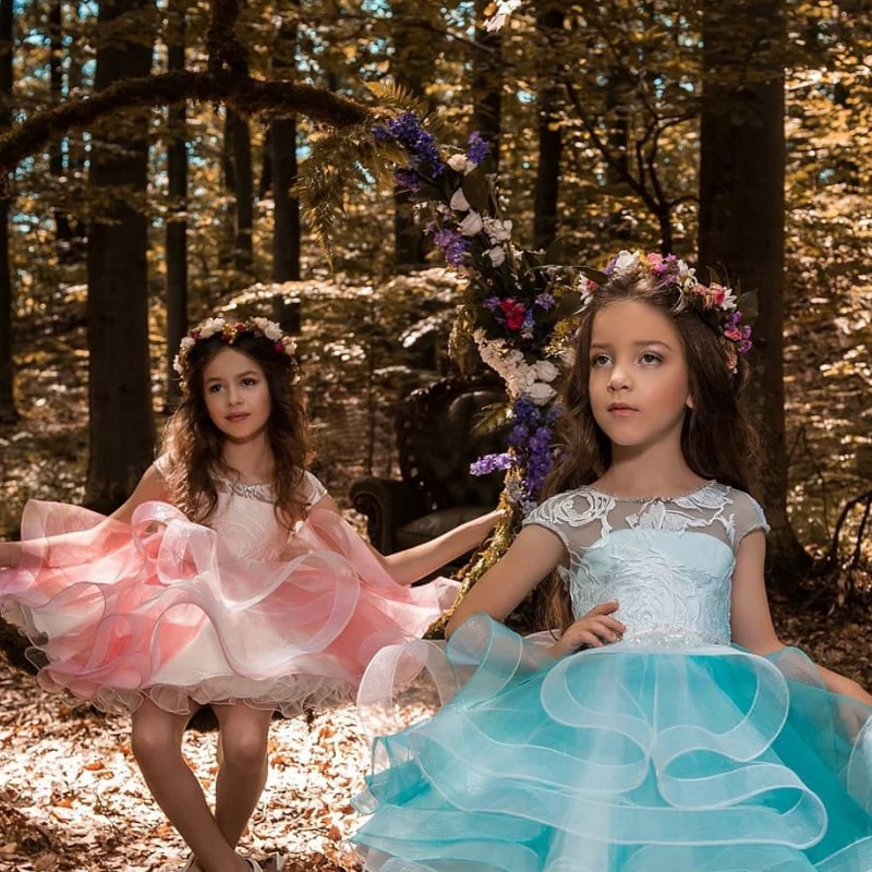 2019 New Tutu Girls Dress Princess Wedding Party Prom Gown Cute Children Evening Clothing Tule Kids Dresses For Girls 8 Years (6)