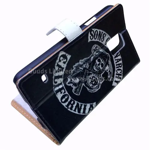 Skull Leather Wallet Case for Samsung Galaxy S5 G900