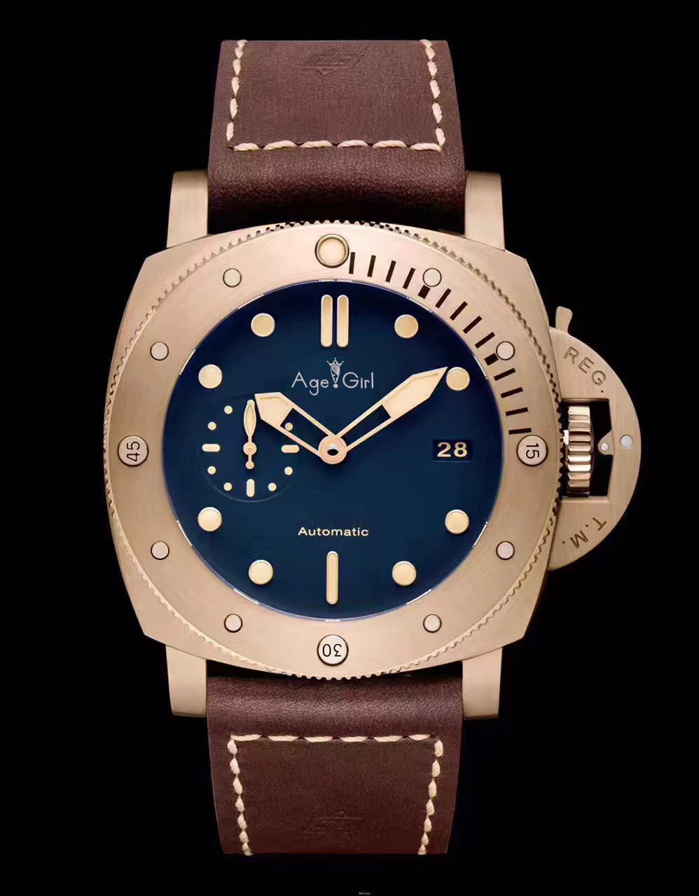 Luxury Brand New Men Automatic Mechanical Sapphire Stainless Steel Rose Gold Black Blue Leather Watch SUB 3 Day 1950 Luminous
Luxury Brand New Men Automatic Mechanical Sapphire Stainless Steel Rose Gold Black Blue Leather Watch SUB 3 Day 1950 Luminous