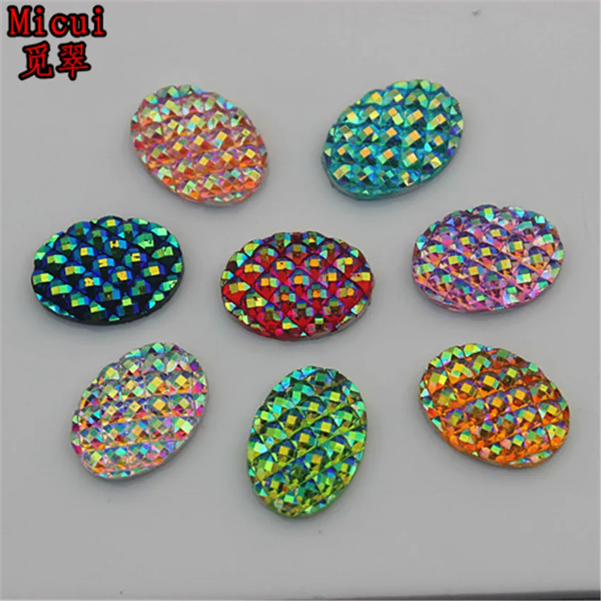 Micui 100PCS 10*14mm AB Color Oval flatback Resin Rhinestones Crystal Stone Beads Scrapbooking crafts Jewelry Accessories MC50
Micui 100PCS 10*14mm AB Color Oval flatback Resin Rhinestones Crystal Stone Beads Scrapbooking crafts Jewelry Accessories MC50