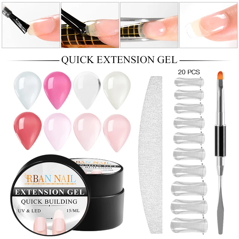 RBAN NAIL Quick Building Finger Extension Soak off UV Acryl Gel Nail Gel UV LED Hard Building Gel
RBAN NAIL Quick Building Finger Extension Soak off UV Acryl Gel Nail Gel UV LED Hard Building Gel