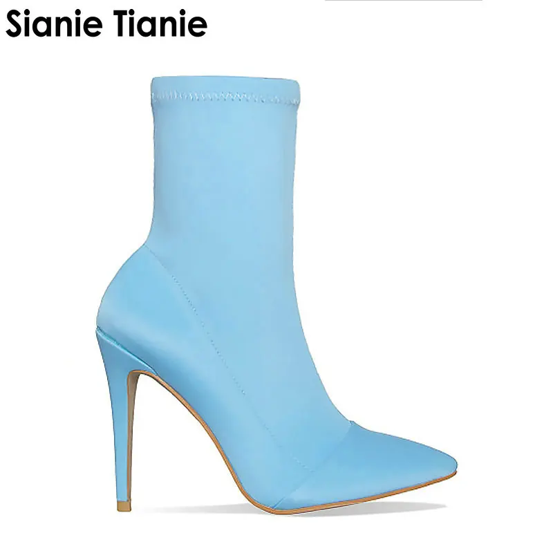 Sianie Tianie 2019 Spring New Hot Blue Black Thin High Heels Shoes Woman Stretch Socks Booties Zip Pointed Toe Stilettos Boots
Sianie Tianie 2019 Spring New Hot Blue Black Thin High Heels Shoes Woman Stretch Socks Booties Zip Pointed Toe Stilettos Boots
