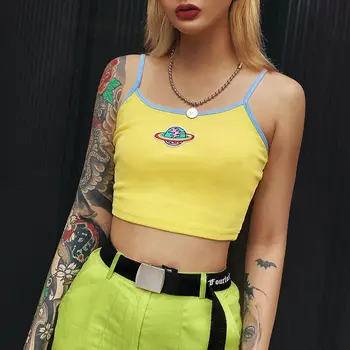 New Women's Sexy Embroidery Short Crop Tank Tops Camisole Vest Unique Hot Summer Sweet Cute Print Casual Crop Tanks Sun-Tops
New Women's Sexy Embroidery Short Crop Tank Tops Camisole Vest Unique Hot Summer Sweet Cute Print Casual Crop Tanks Sun-Tops