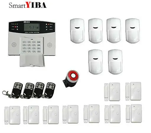 SmartYIBA 2G SIM Card GSM LCD Screen Door/Window Sensor Wired Siren Alarm Kit Auto Dial Free Wireless Home Security Alarm System
SmartYIBA 2G SIM Card GSM LCD Screen Door/Window Sensor Wired Siren Alarm Kit Auto Dial Free Wireless Home Security Alarm System