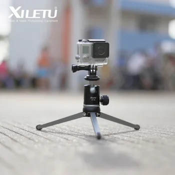 

XILETU MT26+XT15 Mini Multifunctional Tabletop Tripod Aluminum Alloy Portable Bracket Ballhead for Cellphone Gopro DSLR Camera