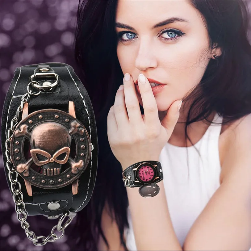 Superior Fashion Women's Girls Leather Strap Analog Quartz Sports Skull Wrist Watch Watches relogio feminino Drop Shipping Oct 1
Superior Fashion Women's Girls Leather Strap Analog Quartz Sports Skull Wrist Watch Watches relogio feminino Drop Shipping Oct 1