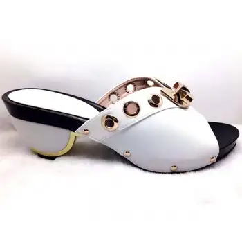 Wonderful white women chunky heel shoes with metal decoration african pumps for dress V230,heel 6.5CM
Wonderful white women chunky heel shoes with metal decoration african pumps for dress V230,heel 6.5CM