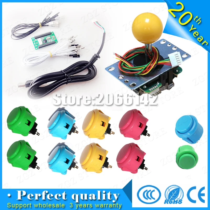 New DIY USB Encoder To PS3 Joystick Games + Sanwa Original JLF-TP-8YT Rocker + 8x Push Buttons For Arcade DIY Kits Parts KOF
New DIY USB Encoder To PS3 Joystick Games + Sanwa Original JLF-TP-8YT Rocker + 8x Push Buttons For Arcade DIY Kits Parts KOF