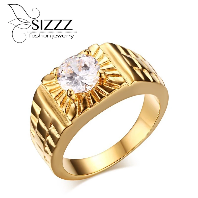 SIZZZ High Polished Gold Filled Rings For Men With Large Stones Stainless Steel Shiny White Rhinestone Cool Men Ring Jewelry
SIZZZ High Polished Gold Filled Rings For Men With Large Stones Stainless Steel Shiny White Rhinestone Cool Men Ring Jewelry