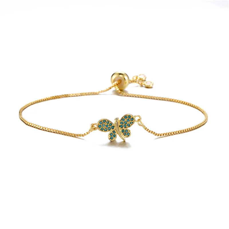 Fashion Gold Chain Adjustable Bracelet & Bangle Colourful CZ Stone Pave Setting Butterfly Charm Bracelets For Women Dropship
Fashion Gold Chain Adjustable Bracelet & Bangle Colourful CZ Stone Pave Setting Butterfly Charm Bracelets For Women Dropship