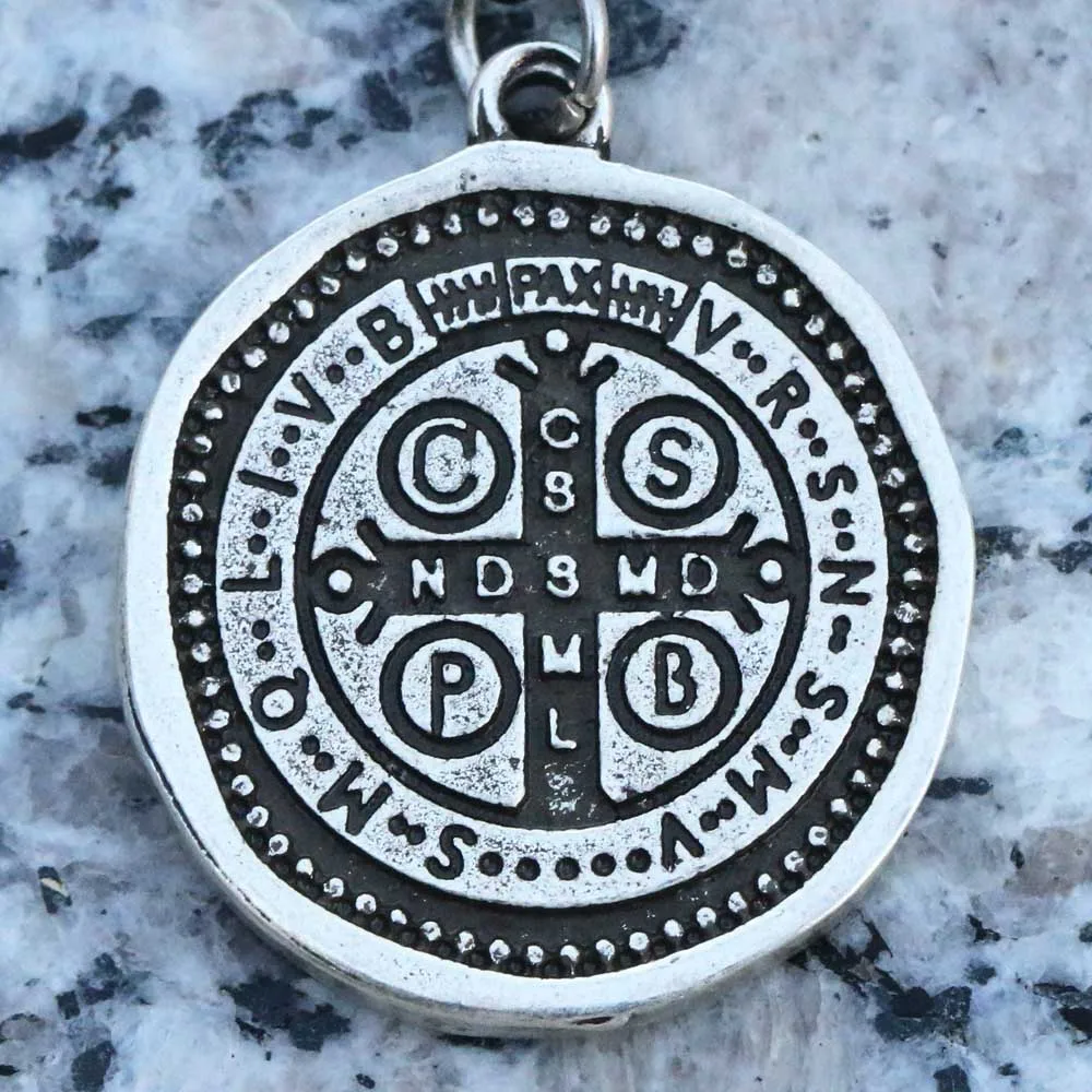 Antique Mens St Benedict Necklace Medal Pendant Hide Rope Handmade Prayer Protection Catholicism Gifts
Antique Mens St Benedict Necklace Medal Pendant Hide Rope Handmade Prayer Protection Catholicism Gifts