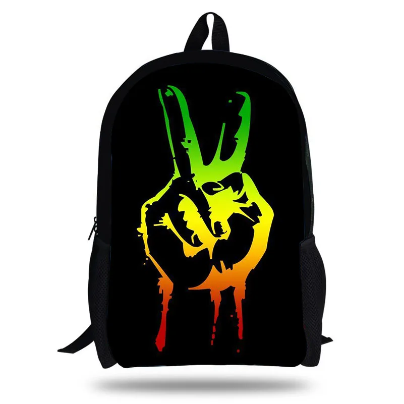 Young Mens School Backpacks Kids Boys V Gesture Reggae Rasta Print School Bag For Teenage Mochila Escolar
Young Mens School Backpacks Kids Boys V Gesture Reggae Rasta Print School Bag For Teenage Mochila Escolar