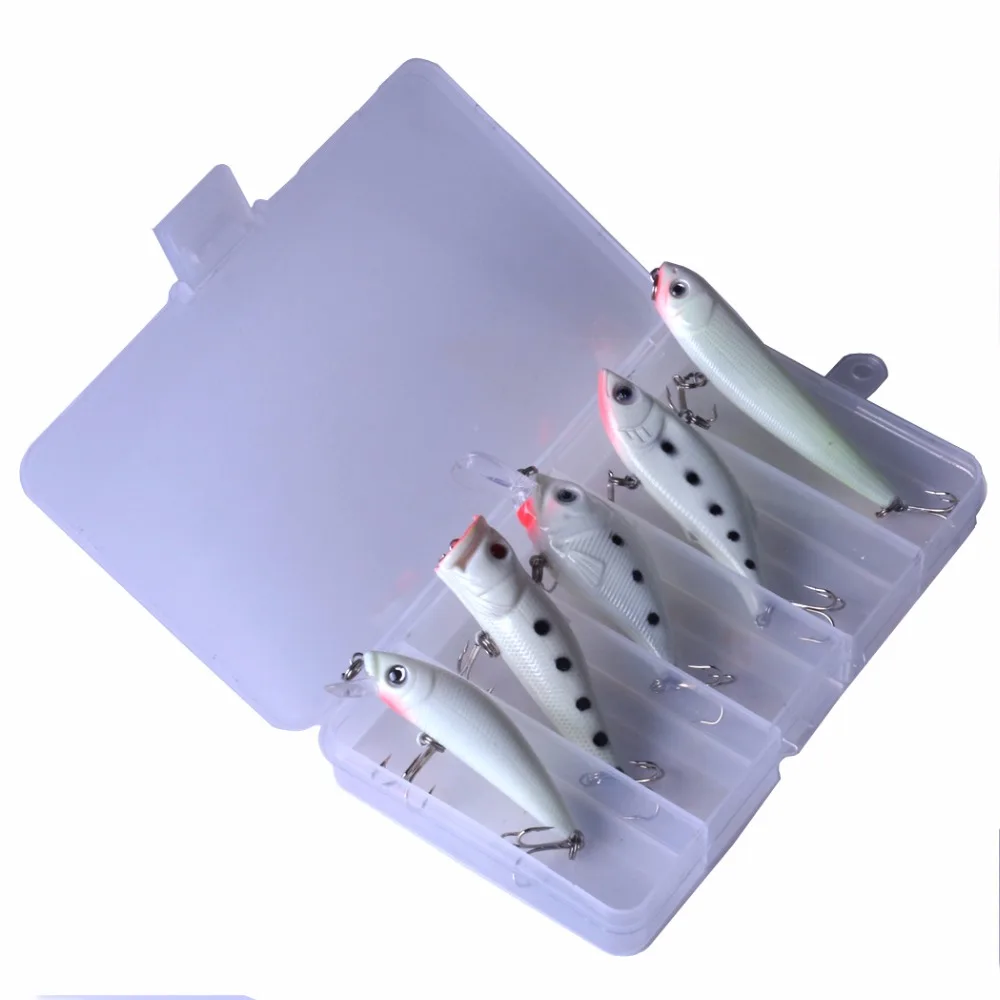 5Pcs Set Crankbait Minnow Fishing Lure With Box Luminous Fishing Wobblers Artificial Hard VIB Bait Fishing Tackle
5Pcs Set Crankbait Minnow Fishing Lure With Box Luminous Fishing Wobblers Artificial Hard VIB Bait Fishing Tackle