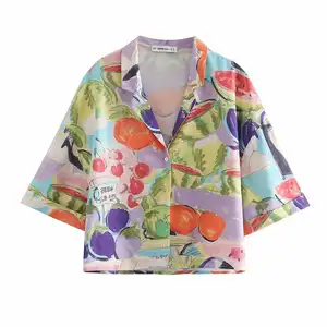 N.XINZHE summer printing casual blouse shirts women tops N.XINZHE summer printing casual blouse shirts women tops