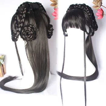 black vintage shaped hair for women long hair lovely classic hair beautiful princess products halloween cosplay fairy head wear
black vintage shaped hair for women long hair lovely classic hair beautiful princess products halloween cosplay fairy head wear