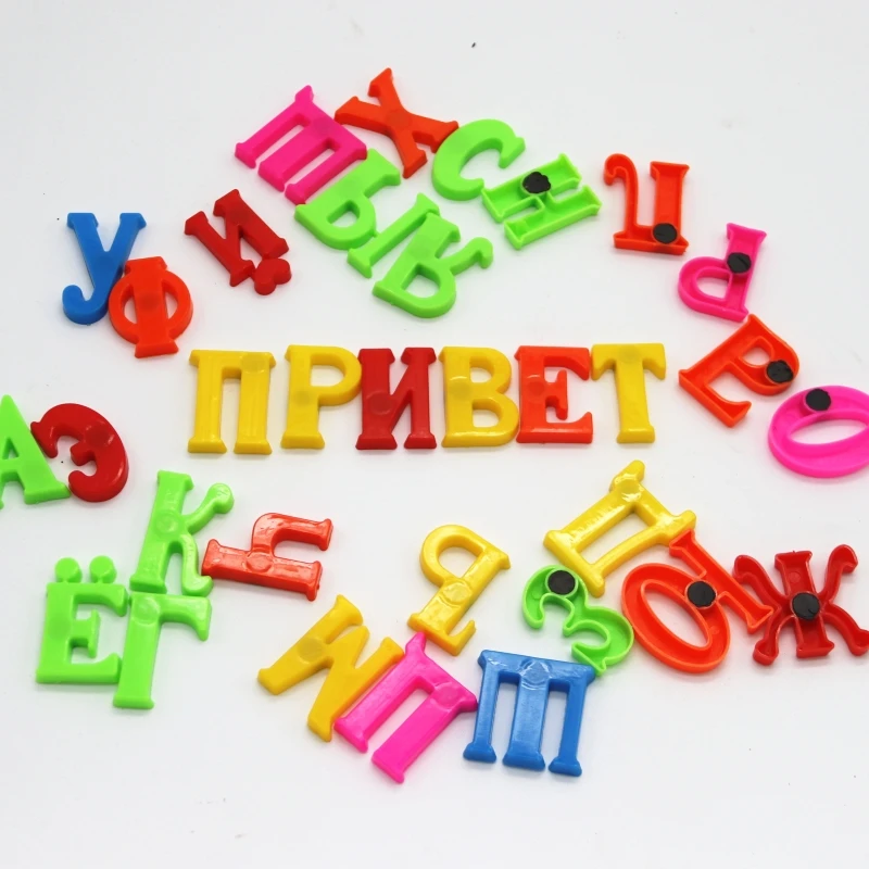 33 шт русские магниты на холодильник Алфавит пластиковые игрушки детские буквы