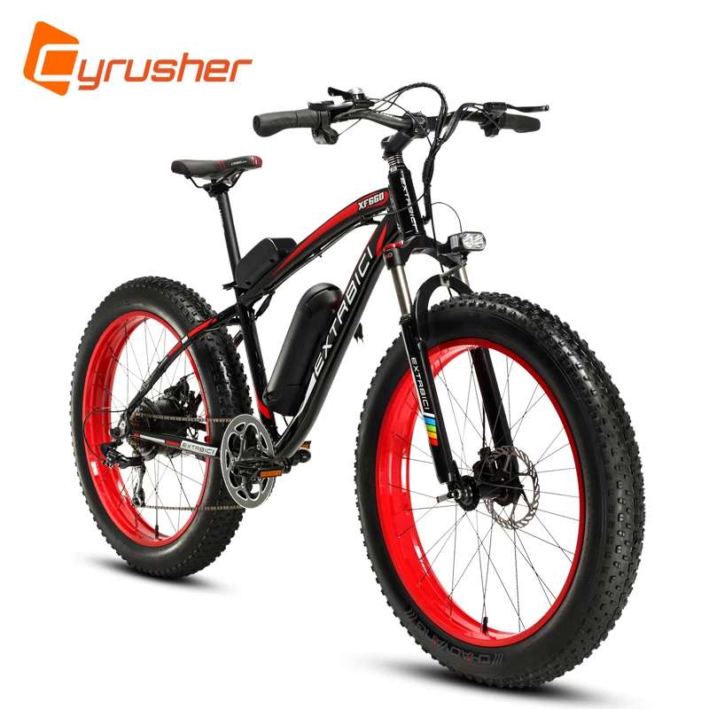 Cyrusher XF660 красный Велоспорт человека Cruiser снег Ebike Электрический Mountain Велосипедный