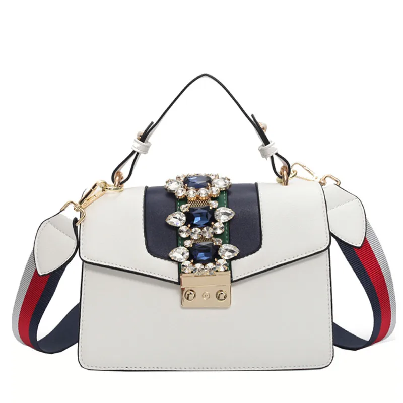 2019 Luxury Brand Diamond Gem Design Women Leather Handbag Colorful Strap Shoulder Bag Famous Designer Handbag Lady Tote Purse
2019 Luxury Brand Diamond Gem Design Women Leather Handbag Colorful Strap Shoulder Bag Famous Designer Handbag Lady Tote Purse