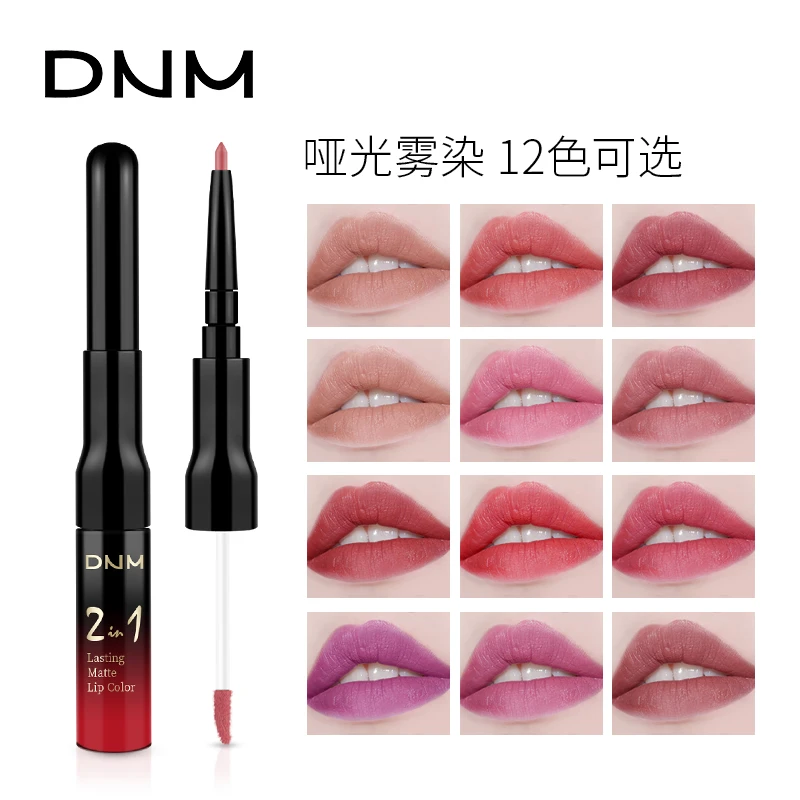 DNM Non-staining Cup Non-fading Easy To Colour Matte aterproof Fog Double Headed Lip Gloss Lip Line Makeup 12 Colors Optional
DNM Non-staining Cup Non-fading Easy To Colour Matte aterproof Fog Double Headed Lip Gloss Lip Line Makeup 12 Colors Optional