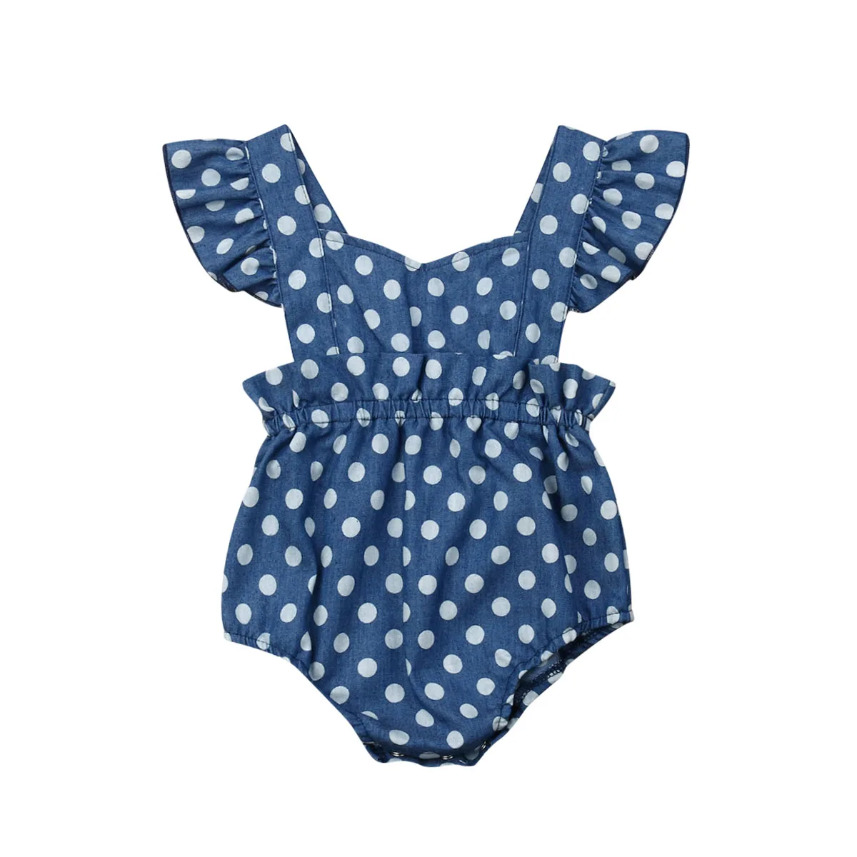 2019 New Newborn Baby Girls Polka Dot Romper Denim Ruffle Backless V-Neck Sleeveless Jumpsuit Summer Outfit Clothes 0-18M
2019 New Newborn Baby Girls Polka Dot Romper Denim Ruffle Backless V-Neck Sleeveless Jumpsuit Summer Outfit Clothes 0-18M