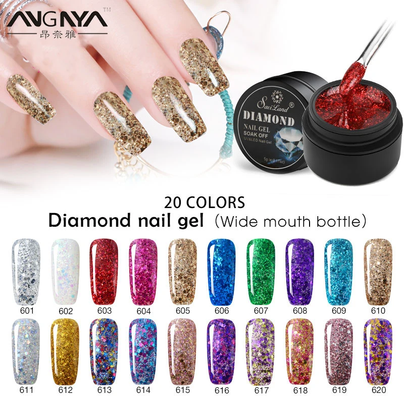 ANGNYA 5ml Glitter Bright Diamond Platinum Series Gel Polish Varnishes Vernis DIY Nail Art UV LED Soak-Off Glitter Glue 20colors
ANGNYA 5ml Glitter Bright Diamond Platinum Series Gel Polish Varnishes Vernis DIY Nail Art UV LED Soak-Off Glitter Glue 20colors