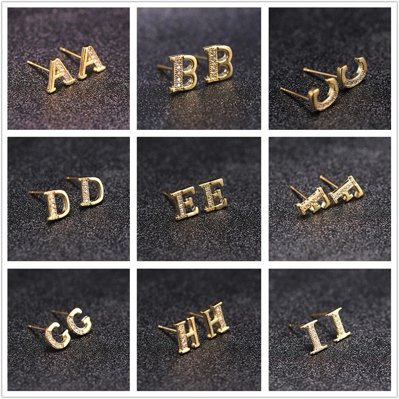 WalerV New For Women Fashion Style Arrival Luxury Charm Gold Color Zircon Letter Stud Earring Temperament Lava Alphabet Earrings
WalerV New For Women Fashion Style Arrival Luxury Charm Gold Color Zircon Letter Stud Earring Temperament Lava Alphabet Earrings