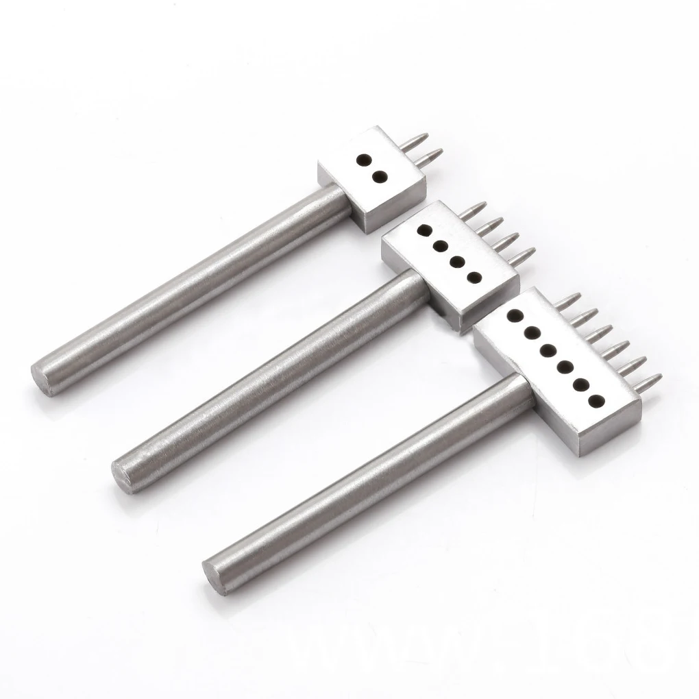 1pc 2/4/6 Prong 1mm Round Row Hole Punch Cutter Tool Leather Craft Tools Leather Punch Tool 4mm Spacing Tools
1pc 2/4/6 Prong 1mm Round Row Hole Punch Cutter Tool Leather Craft Tools Leather Punch Tool 4mm Spacing Tools
