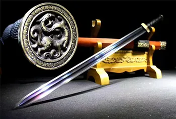 Handmade Forged Chinese Wushu Sword High Manganese Steel Groove Blade 60HRC Rosewood Sheath
Handmade Forged Chinese Wushu Sword High Manganese Steel Groove Blade 60HRC Rosewood Sheath