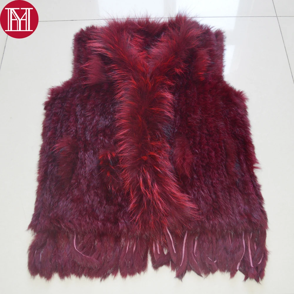 Hot Sale Women Real Rabbit Fur Vests 100% Real Genuine Rabbit Fur Knitted Gilet Tassels Raccoon Fur Collar Rabbit Fur Waistcoat
Hot Sale Women Real Rabbit Fur Vests 100% Real Genuine Rabbit Fur Knitted Gilet Tassels Raccoon Fur Collar Rabbit Fur Waistcoat