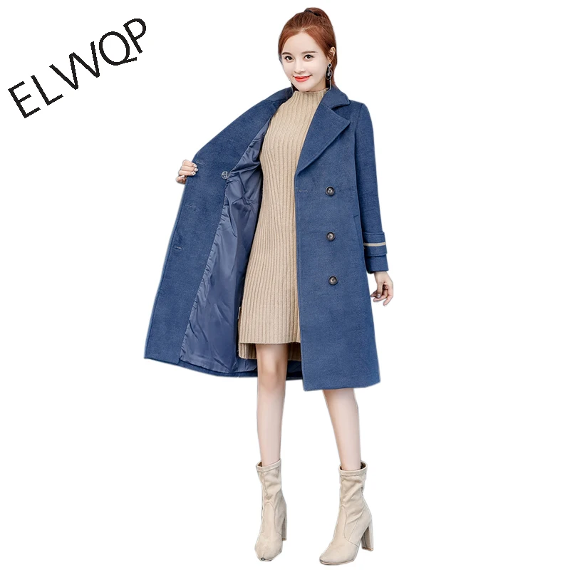 High Quality Wool Coat women 2018 New Fashion Long coat Double Breasted winter Blue Black Wool Blends coat outfit Female LF782
High Quality Wool Coat women 2018 New Fashion Long coat Double Breasted winter Blue Black Wool Blends coat outfit Female LF782