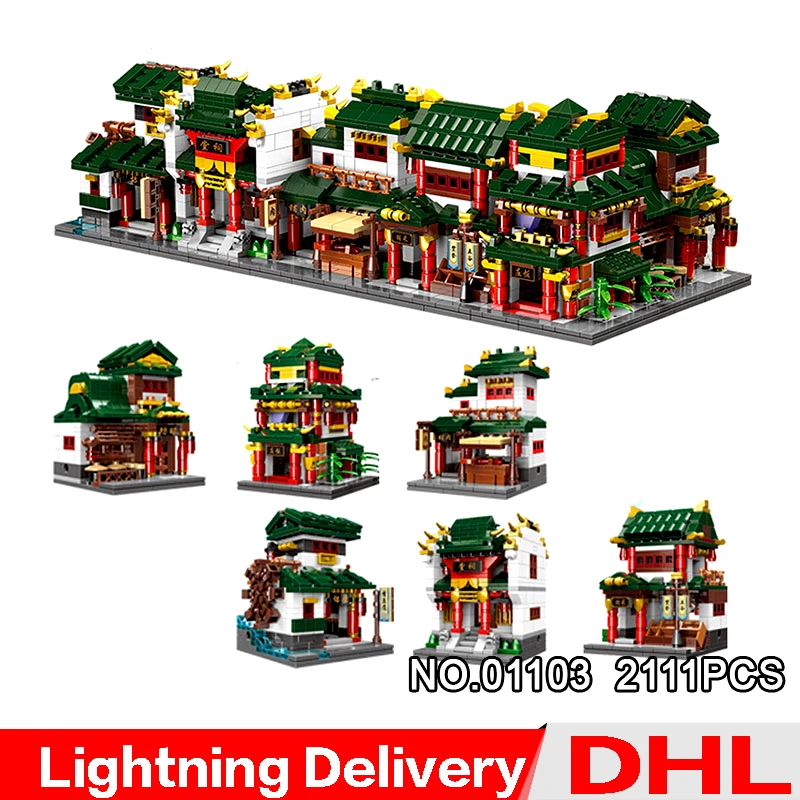 XINGBAO 01103 Chinatown 6 IN 1 Blocks Bricks Building Educational Toys Model Chrismas Gifts Funny Assembled DIY For Children
XINGBAO 01103 Chinatown 6 IN 1 Blocks Bricks Building Educational Toys Model Chrismas Gifts Funny Assembled DIY For Children