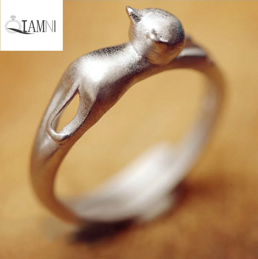 QIAMNI 925 Sterling Silver Summer Lovely Cat Animal Ring for Women Girls Accessories Christmas Party Gift Wedding Jewelry
QIAMNI 925 Sterling Silver Summer Lovely Cat Animal Ring for Women Girls Accessories Christmas Party Gift Wedding Jewelry