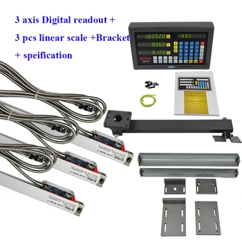 3 Axis Dro Digital Readout Box +3pcs linear displacement sensors/Linear Encoder/Linear Glass Scale (50-1000mm)
3 Axis Dro Digital Readout Box +3pcs linear displacement sensors/Linear Encoder/Linear Glass Scale (50-1000mm)