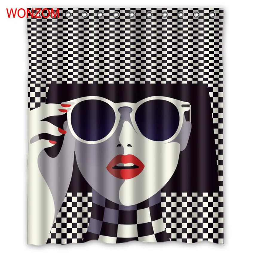 WONZOM Polyester Fashion Girl Shower Curtains with 12 Hooks For Bathroom Decor Modern 3D Black And White Bath Waterproof Curtain
WONZOM Polyester Fashion Girl Shower Curtains with 12 Hooks For Bathroom Decor Modern 3D Black And White Bath Waterproof Curtain