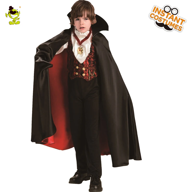 Kids-Vampire Costume Halloween Cosplay Vampire Boys King Costumes With Cape & Pendant Masquerade Party for Purim Party
Kids-Vampire Costume Halloween Cosplay Vampire Boys King Costumes With Cape & Pendant Masquerade Party for Purim Party
