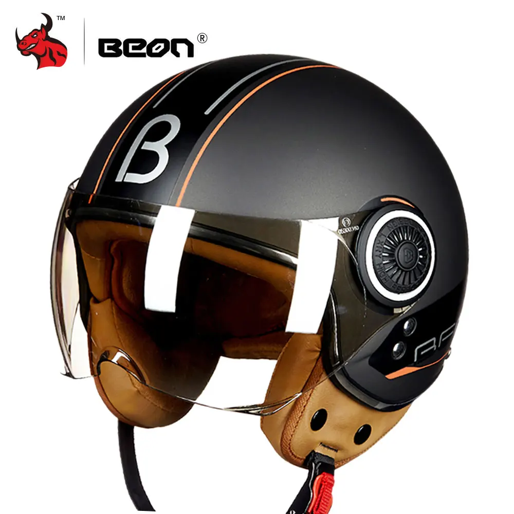 BEON Motorcycle Helmet Chopper 3/4 Open Face Vintage Scooter Helmet Moto Casque Casco Capacete Men Women Motorbike Helmet
BEON Motorcycle Helmet Chopper 3/4 Open Face Vintage Scooter Helmet Moto Casque Casco Capacete Men Women Motorbike Helmet