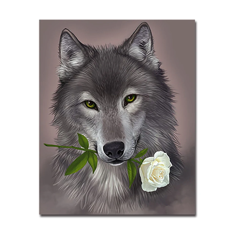 Wolf And Rose DIY Digital Painting By Numbers Wall Art Hand Painted Coloring Oil Pictures For Living Room Decor Craft Artwork
Wolf And Rose DIY Digital Painting By Numbers Wall Art Hand Painted Coloring Oil Pictures For Living Room Decor Craft Artwork